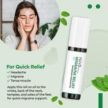 Load image into Gallery viewer, Migraine Relief Roll-On, Made with Peppermint, Lavender, Eucalyptus, & Other Aromatherapy Essential Oils, for Headaches, Body Pain, and Sore Muscles