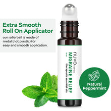 Load image into Gallery viewer, Migraine Relief Roll-On, Made with Peppermint, Lavender, Eucalyptus, & Other Aromatherapy Essential Oils, for Headaches, Body Pain, and Sore Muscles