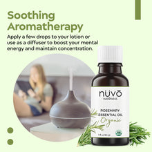 Load image into Gallery viewer, Organic Rosemary Oil for Hair Growth - Pure Rosemary Oil 30ml - Use for Hair Skin and Nails - Rosemary Essential Oils for Diffusers