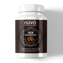 Load image into Gallery viewer, Mushroom Supplement to Boost Immunity and Energy - 10X Mushroom Complex with Reishi, Lions Mane, Shitake Chaga - Nootropic - Made in USA 30 Day