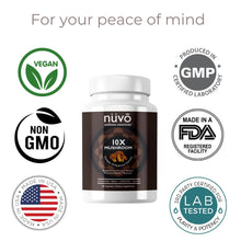 Load image into Gallery viewer, Mushroom Supplement to Boost Immunity and Energy - 10X Mushroom Complex with Reishi, Lions Mane, Shitake Chaga - Nootropic - Made in USA 30 Day