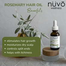 Load image into Gallery viewer, Rosemary Oil for Hair Growth Organic - Organic Moroccan Rosemary Oil Blended with Organic Jojoba Oil - Great for Moisturizing for Split Ends - Moisturize Dry Scalp - 30 mL
